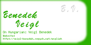 benedek veigl business card